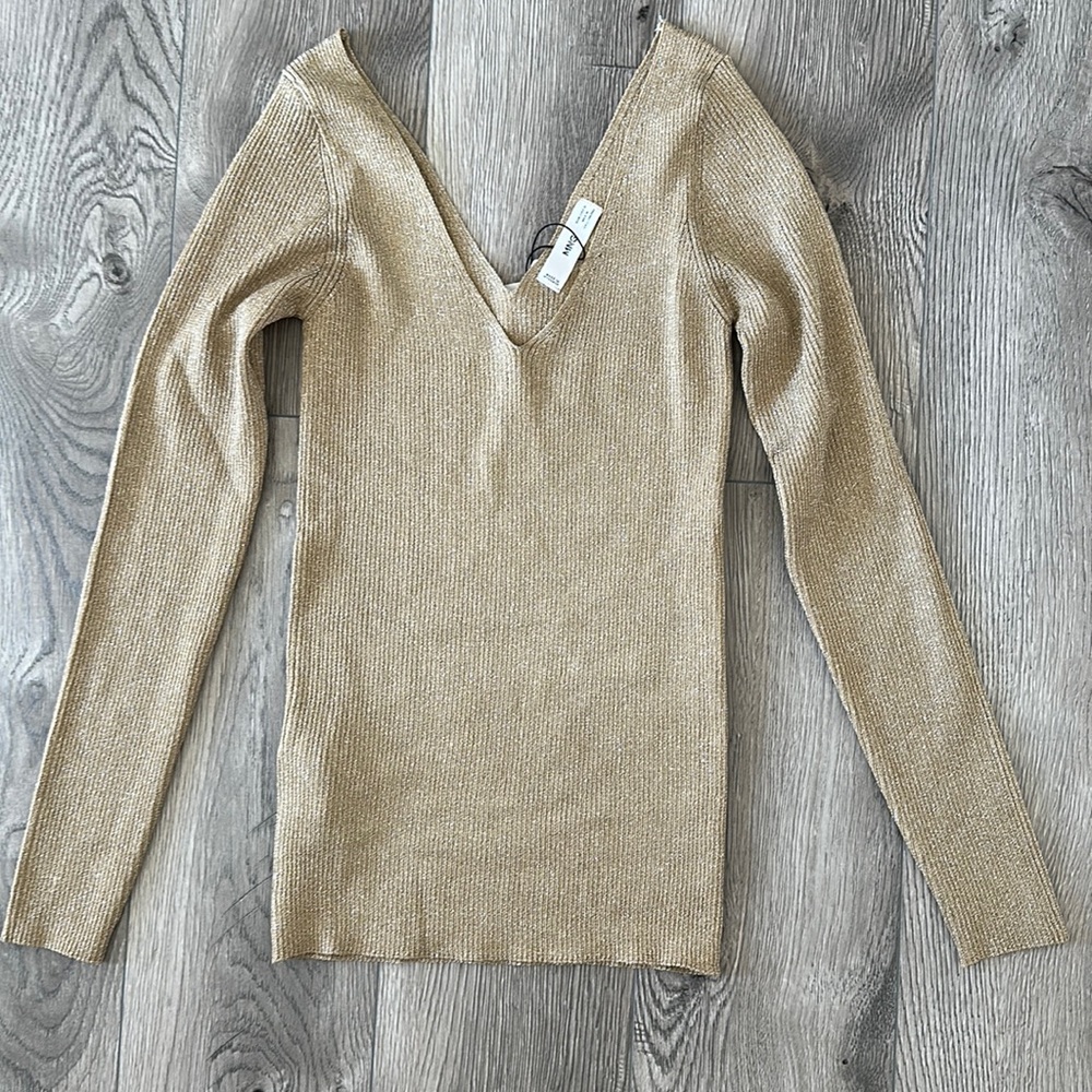 Mango metallic sweater size medium